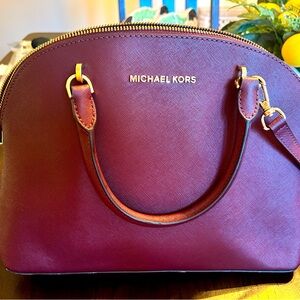 Michael Kors Emmy Satchel Bag in Merlot